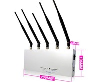 5 high-gain Antennas Desktop Mobile phone jammer with remote control 